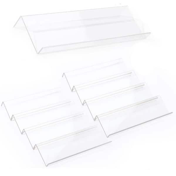 Clear Acrylic 4-Tier Expandable Spice Drawer Organizer Set with Slanted Racks for Kitchen Seasoning Storage