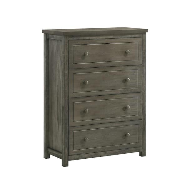 Picket House Furnishings Wyatt Grey 4-Drawers 48 in. H x 35 in. W x 35 D in. Dresser