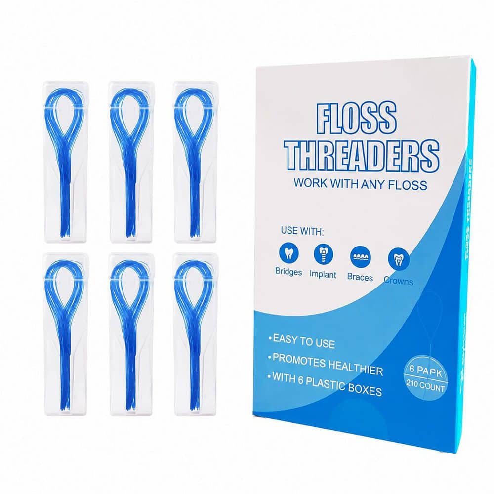 Blue Floss Threaders for Braces, 210-Count with Portable Carrying Case, Nylon Loop Design price history on PriceWatchPro