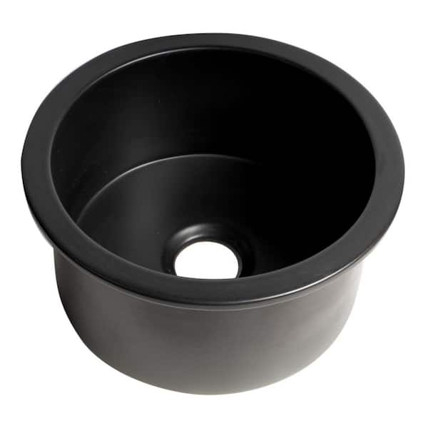 Alfi Brand Black Matte Fireclay 185 In Single Bowl Undermount Workstation Kitchen Sink 2585