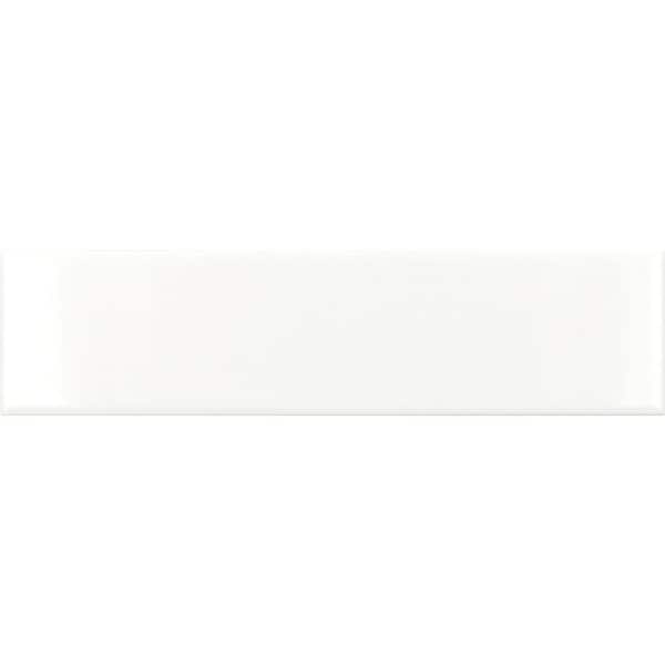 Apollo Tile Arte White 1.97 in. x 7.87 in. Glossy Ceramic Subway Wall and Floor Tile Sample (0.14 Sq. ft./case) (1-pack)