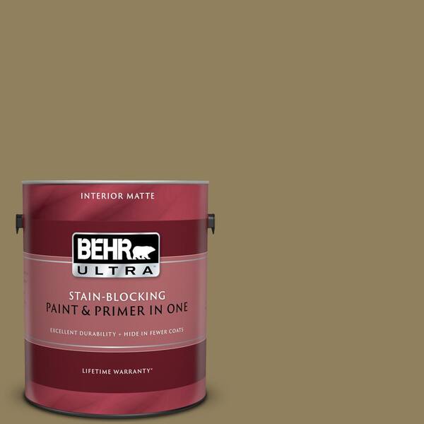 BEHR ULTRA 1 gal. #UL190-21 Gingko Tree Matte Interior Paint and Primer in One