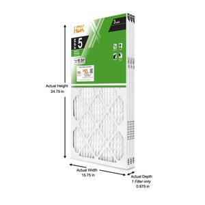 16 in. x 25 in. x 1 in. Standard Pleated Air Filter FPR 5 (3-Pack)