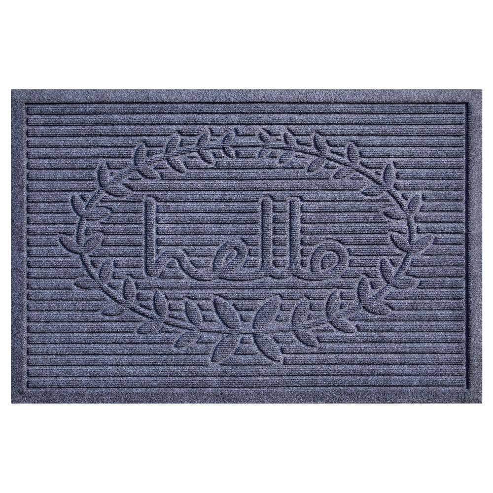 Poly Hello Indoor/Outdoor Mat, 3' x 5', Dark Grey price history on PriceWatchPro