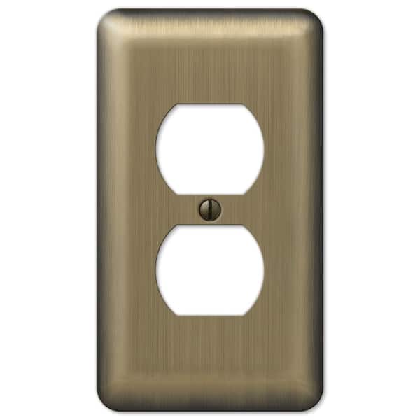 AMERELLE Brass 1-Gang 1-Duplex/ 1-Single Wall Plate (1-Pack)