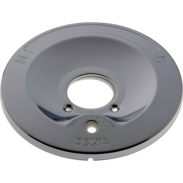 Delta 1-Handle Tub and Shower Faucet Escutcheon with Diverter Hole for 600 Series in Chrome