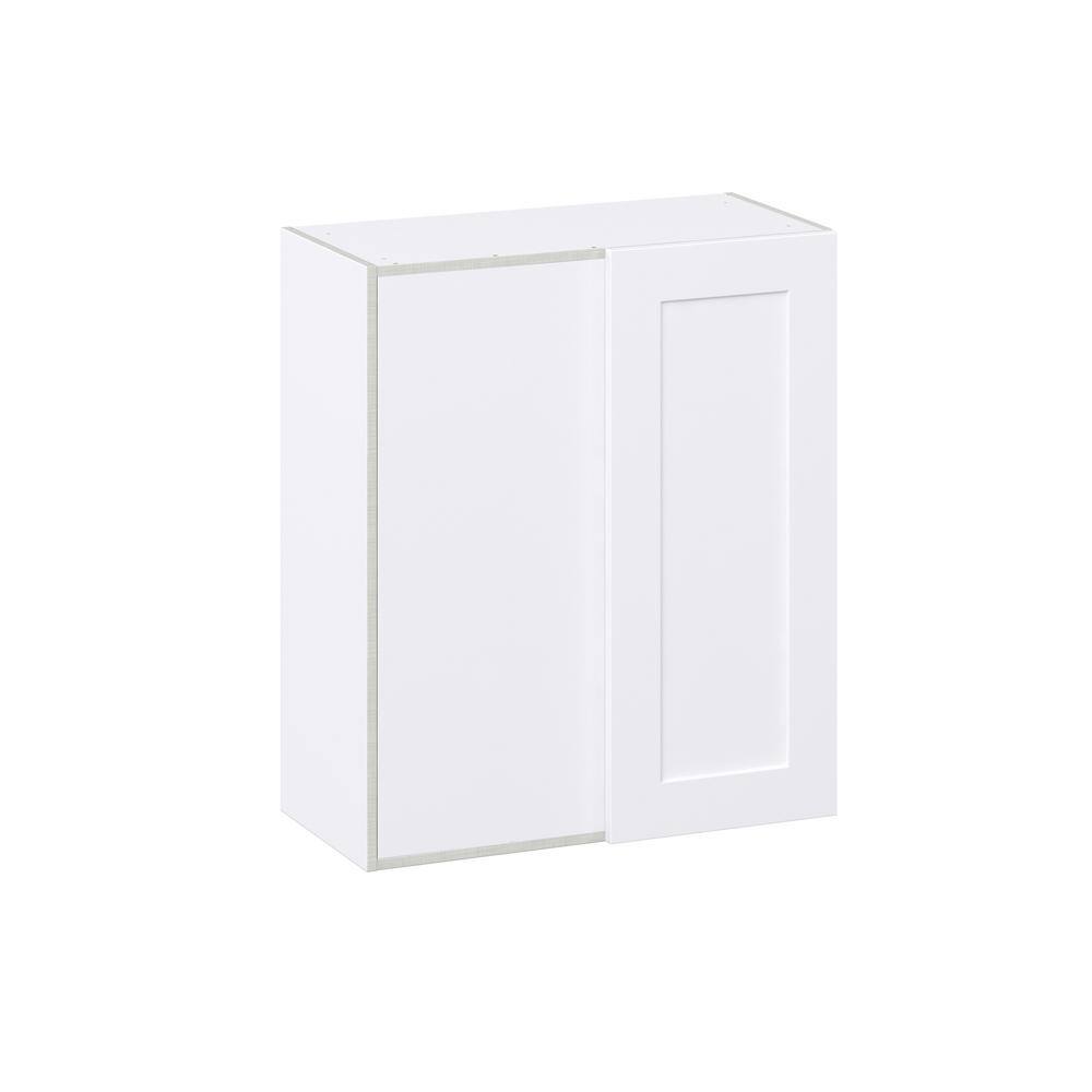 Roseland 30 in. W x 35 in. H x 14 in. D Assembled Wall Blindcorner Right Kitchen Cabinet in Painted Warm White price history on PriceWatchPro