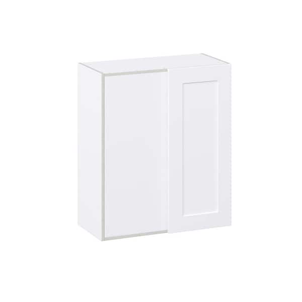 Roseland 30 in. W x 35 in. H x 14 in. D Assembled Wall Blindcorner Right Kitchen Cabinet in Painted Warm White