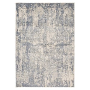 Light Gray 2 ft. x 3 ft. Abstract Power Loom Area Rug