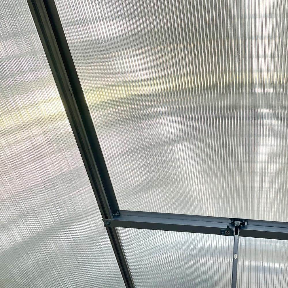 Outsunny 6' x 4' Clear Aluminum Polycarbonate Lean-to Greenhouse