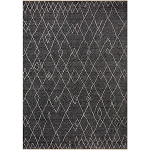 Vance Charcoal/Dove/Ivory 2 ft. 7 in. x 10 ft.  Moroccan Tribal Runner Area Rug