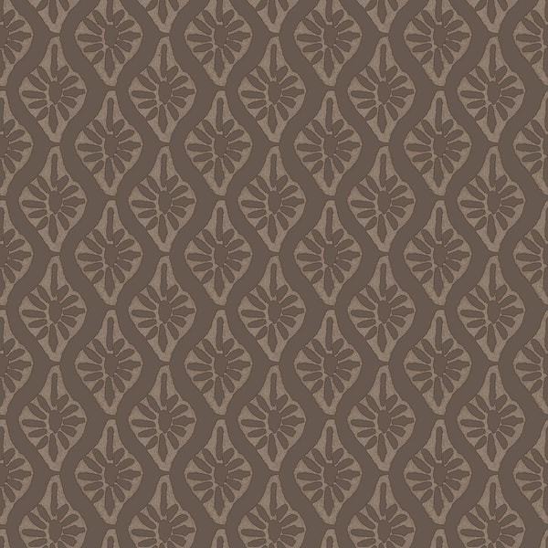 CHRIS LOVES JULIA Nova Carob Brown Peel and Stick Wallpaper