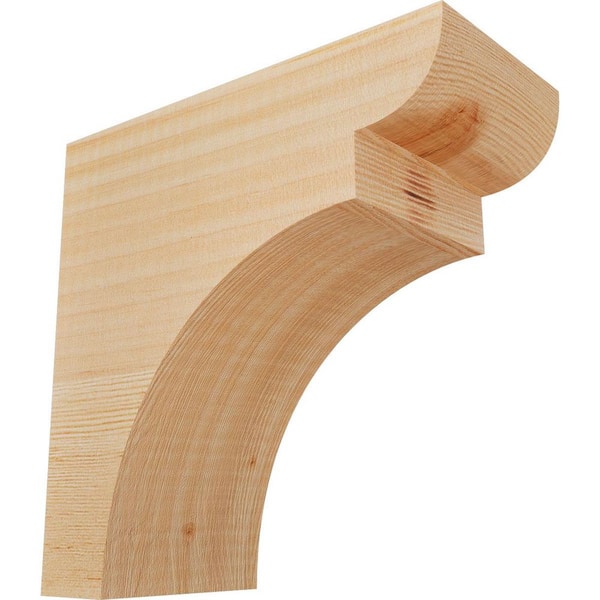 Ekena Millwork 3-1/2 in. x 8 in. x 8 in. Douglas Fir Yorktown Smooth Corbel