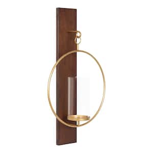 Maxfield Walnut Brown Candle Sconce