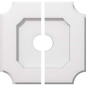 1 in. P X 6 in. C X 10 in. OD X 2 in. ID Locke Architectural Grade PVC Contemporary Ceiling Medallion, Two Piece