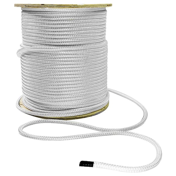 SGT KNOTS 3/8 in. x 50 ft. Double Braided Polyester Rope-White