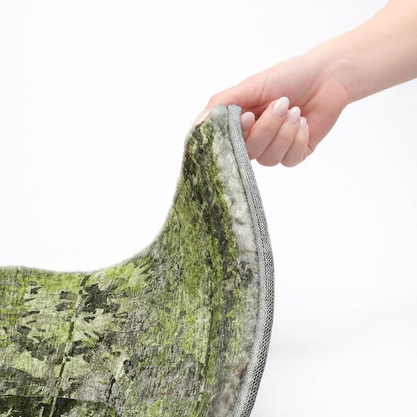 Dream Shag Premium Machine Washable Abstract ADS555 Green 8 ft. x 10 ft. Area Rug