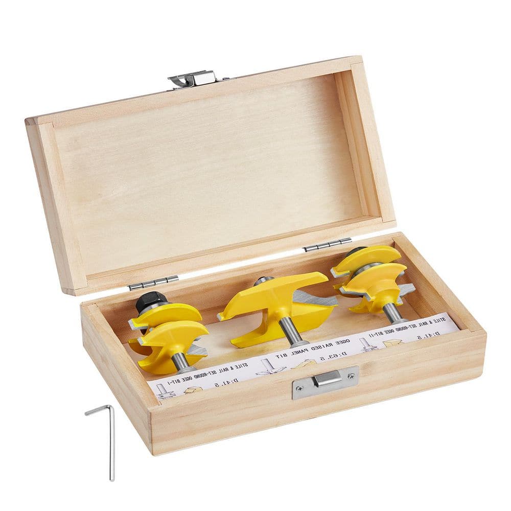 SKYSHALO Router Bits Set, Carbide Router Bit Kit with 1/4 in