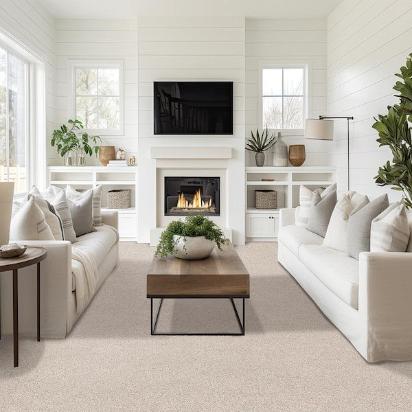 Plush Dreams II - Subtle-Beige 12 ft. 53 oz. Triexta Texture Installed Carpet