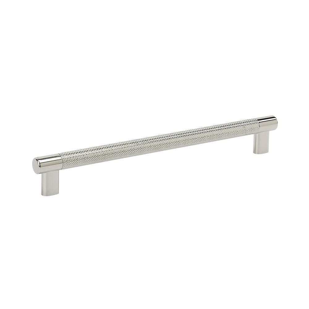 Polished Nickel 10-1/16 inch Bar Cabinet Pull with Mounting Hardware