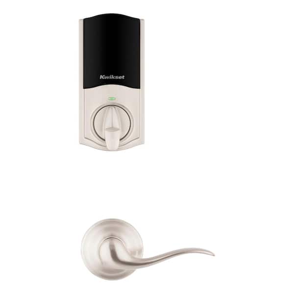 Halo Touch Satin Nickel Traditional Fingerprint WiFi Elect Smart Lock Deadbolt Feat SmartKey Security with Tustin Lever