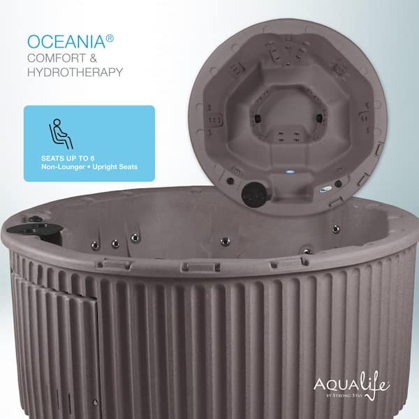 AquaLife Oceania 6-Person 40 Stainless Jet 240-Volt Hot Tub with