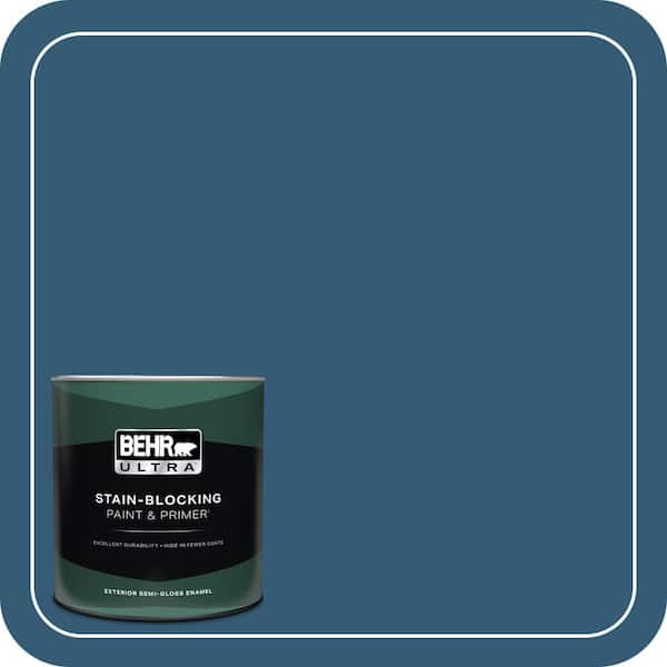 BEHR ULTRA 1 qt. #M490-7 Shasta Lake Semi-Gloss Enamel Exterior Paint & Primer