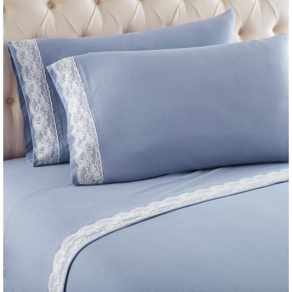Greystone Twin Deep Pocket Cotton Polyester Flannel Sheet Set