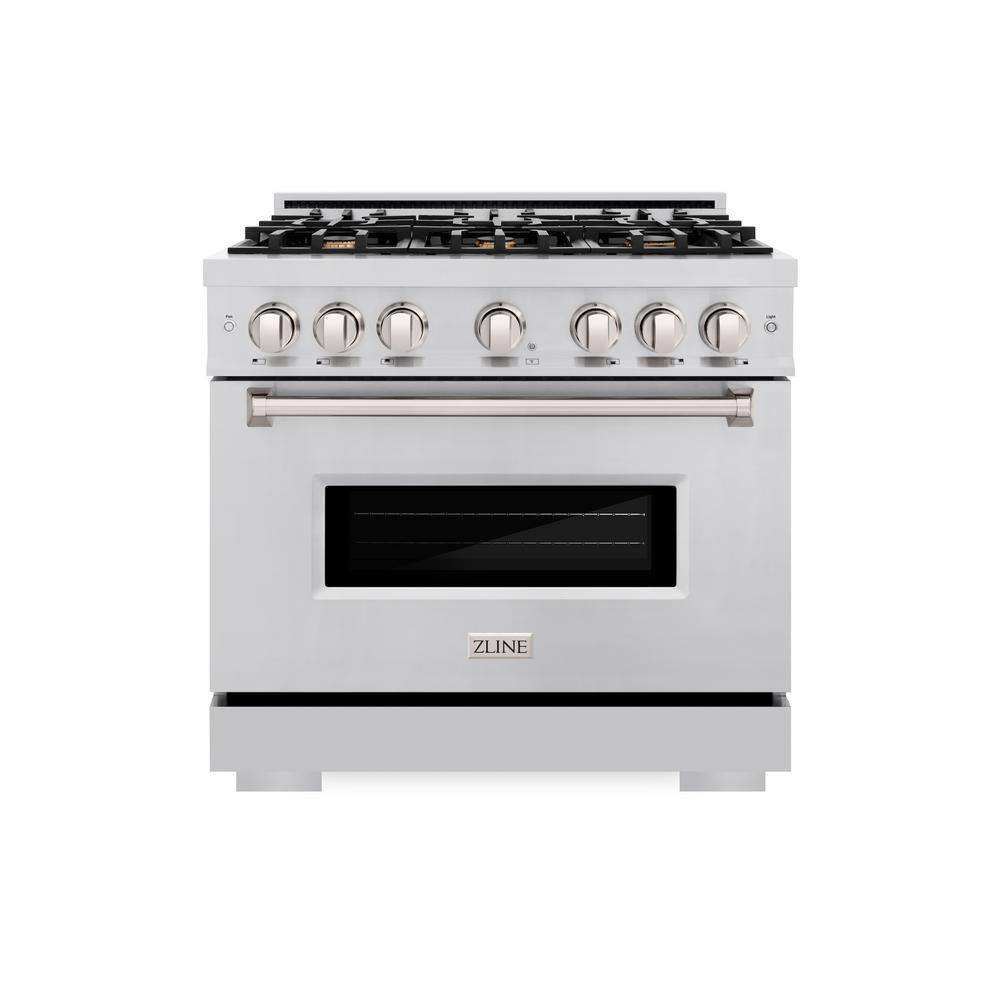 Classic 36 in. 6-Burner Dual Fuel Range with Convection Oven and Brass Burners in Stainless Steel price history on PriceWatchPro