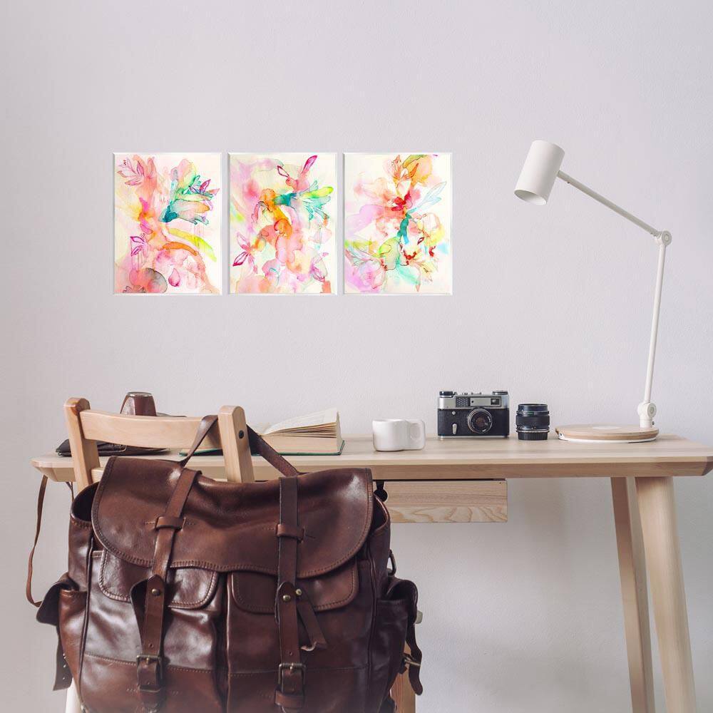 Abstract Florals and Paint Drip by Gemma Bardot 3 Piece Unframed Abstract Graphic Art Print 14 in. x 11 in. price history on PriceWatchPro