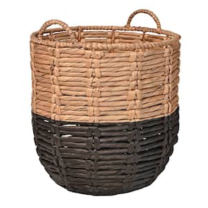 Jeedeson White-Gray 18 in. x 18 in. x 19.6 in. Round Resin