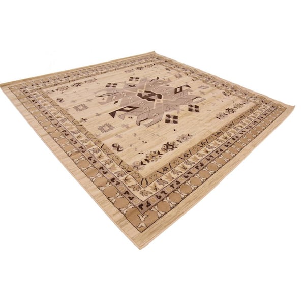 Taftan Oasis Ivory 8' 0 x 8' 0 Square Rug