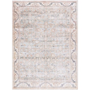 Amelie Green Traditional 7 ft. x 9 ft. Indoor Area Rug