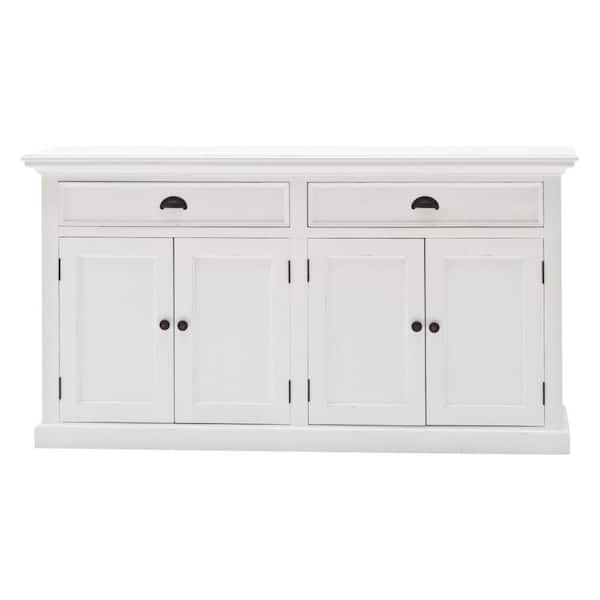 HomeRoots Amelia White Painted Buffet Solid Wood