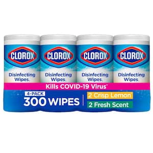 75-Count Crisp Lemon and Fresh Scent Bleach Free Disinfecting Cleaning Wipes (4-Pack)
