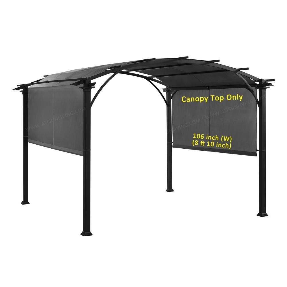 Charcoal Sling Mesh Replacement Canopy for 10 FT Pergola