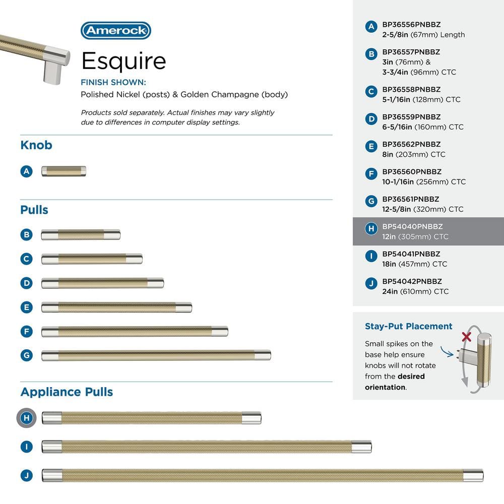 Polished Nickel and Golden Champagne Modern Appliance Pull