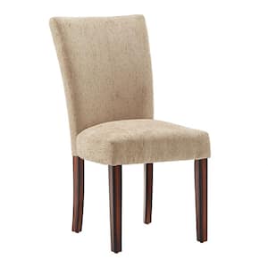 Light Brown Chenille Parsons Dining Chairs (Set of 2)