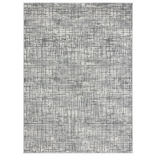Austin Eli Grey 7 ft. 10 in. x 10 ft. 6 in. Area Rug