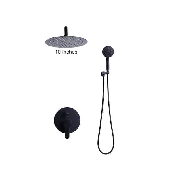 12 in rain matte black round shower head sale