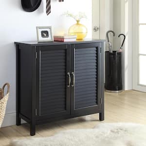 Gracie Black Storage Cabinet with 2 Shutter Doors