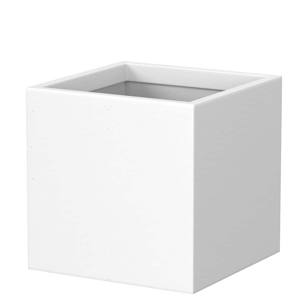 10 in. Small Crisp White(Enhanced Core) Concrete Square Planter / Pot with Drainage Holes price history on PriceWatchPro