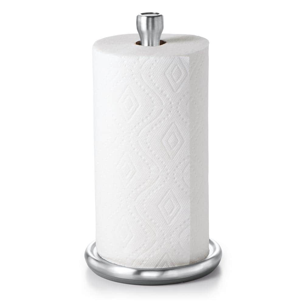 Stainless Steel Freestanding Paper Towel Holder with Weighted Base
