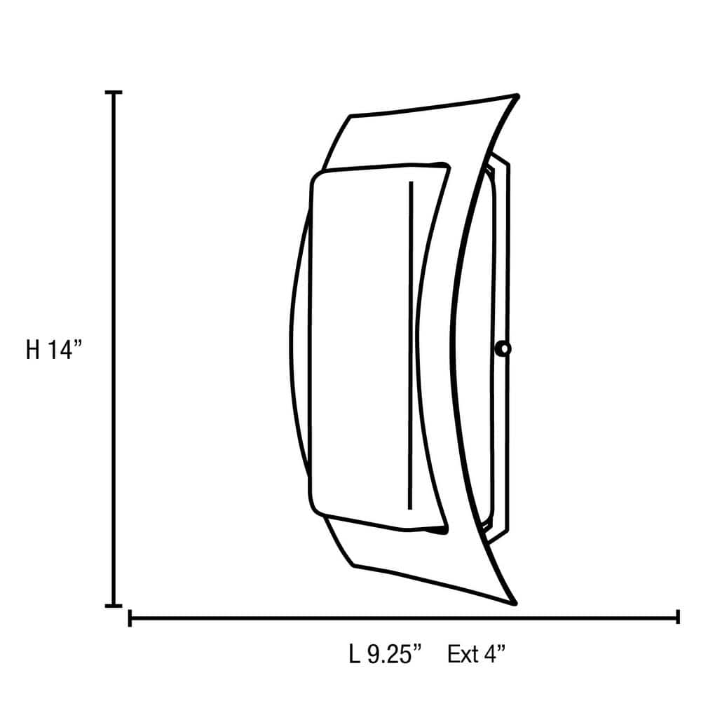 Eclipse Satin Finish LED Wall Sconce, 15.75" x 6.25"
