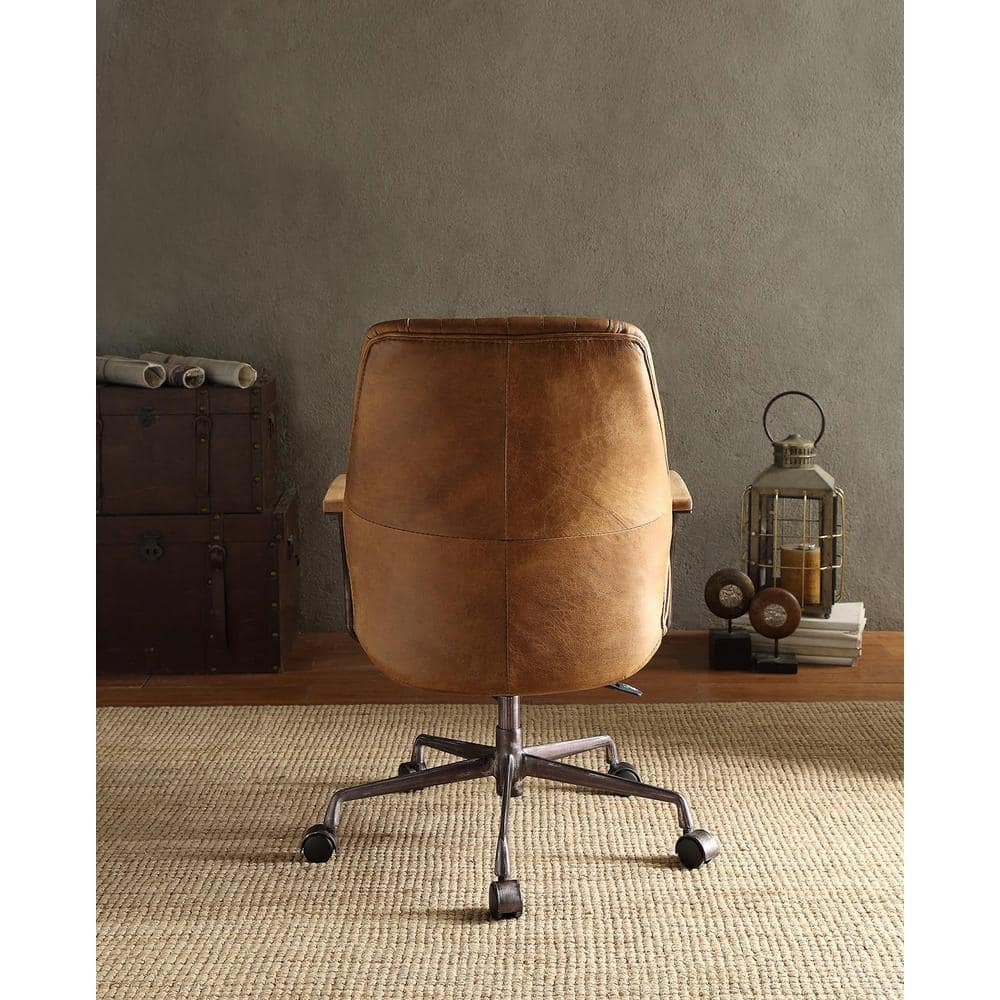 Hamilton 42'' Coffee Top Grain Leather Swivel Executive Chair