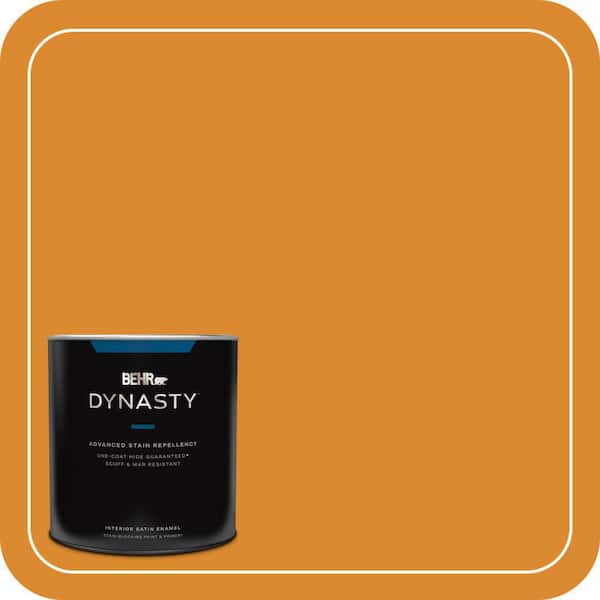 BEHR DYNASTY 1 qt. #280B-7 Status Bronze Satin Enamel Interior Stain-Blocking Paint and Primer