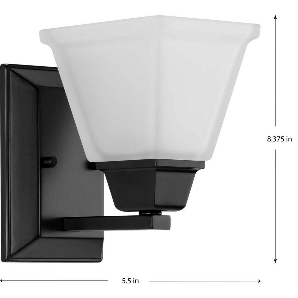 Clifton Heights Craftsman-Inspired Matte Black Vanity Light
