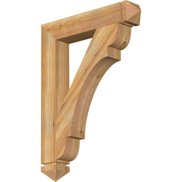 Ekena Millwork 4 in. x 32 in. x 24 in. Western Red Cedar Olympic Arts and Crafts Rough Sawn