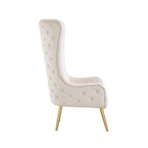 Cream high back discount chair