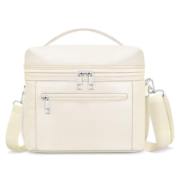 Cream and Beige Reusable Lunch Bag for Adults, Ideal for Work, Picnics and Travel, Spacious and Insulated